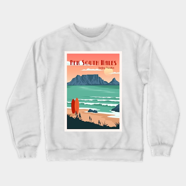 New South Wales surfing paradise Crewneck Sweatshirt by NeedsFulfilled